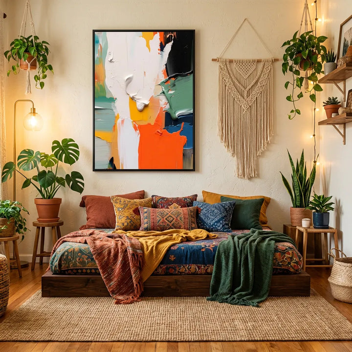 Bold Color Textured Abstract Painting TA