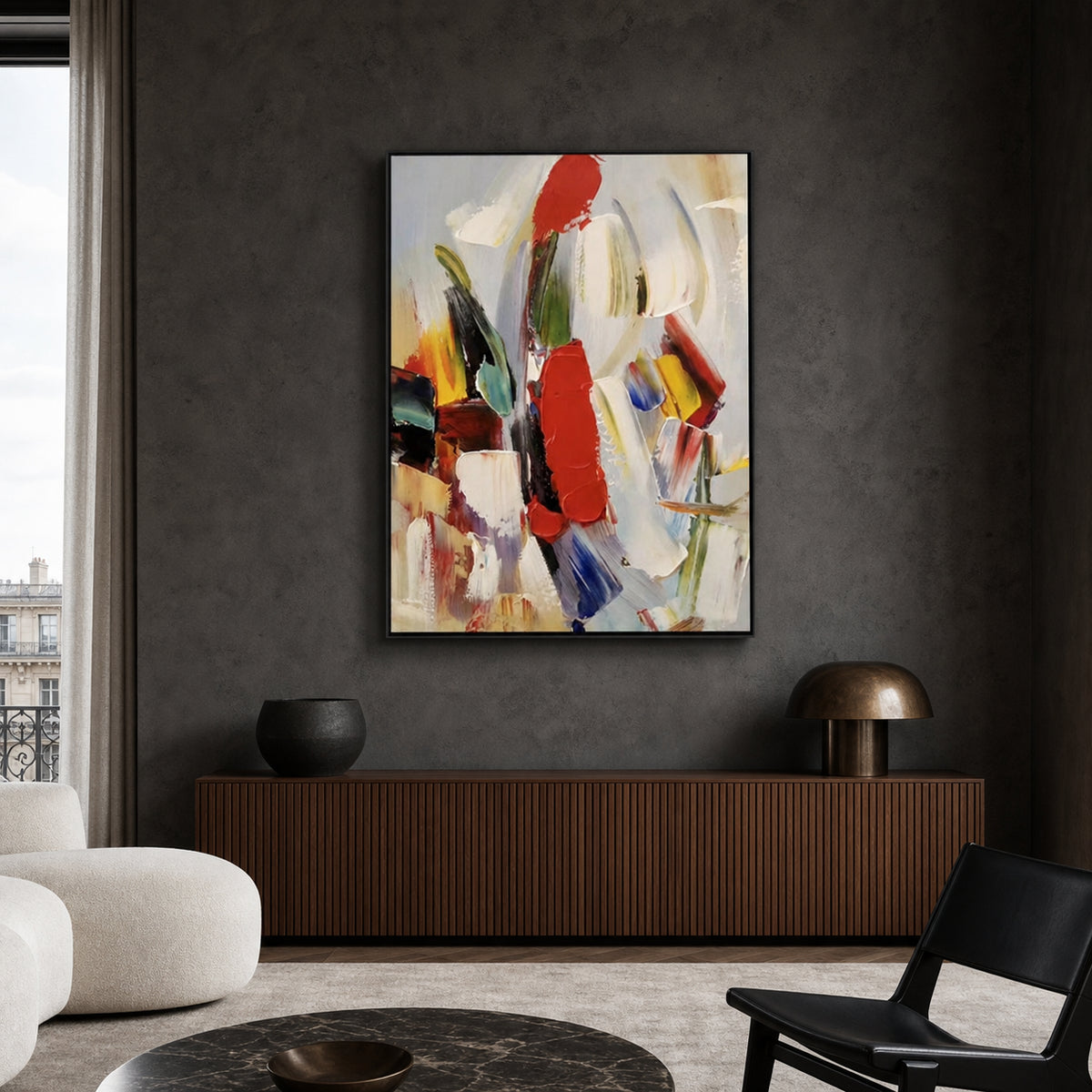 Bold Geometric Abstract Hand-Painted | HM#0713
