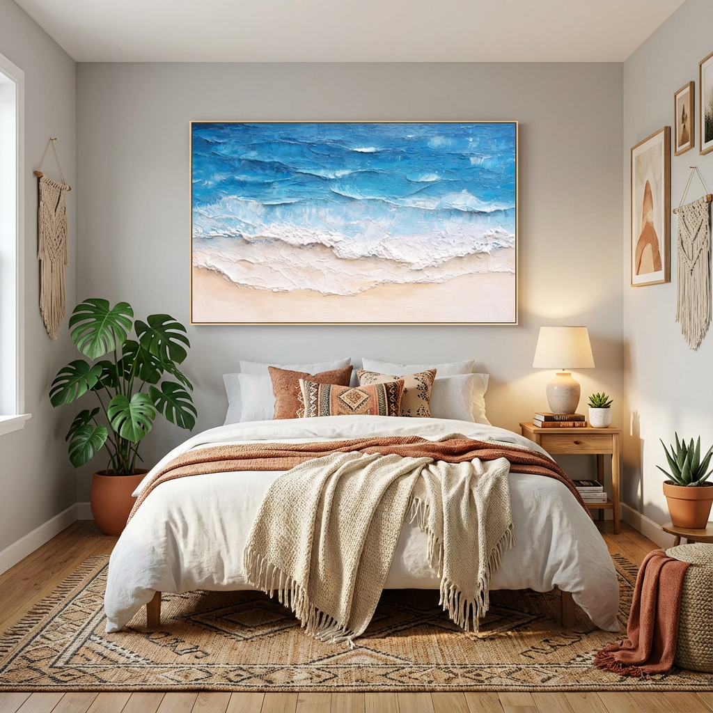 Bright Tide Sandshore Abstract Painting SP#2108