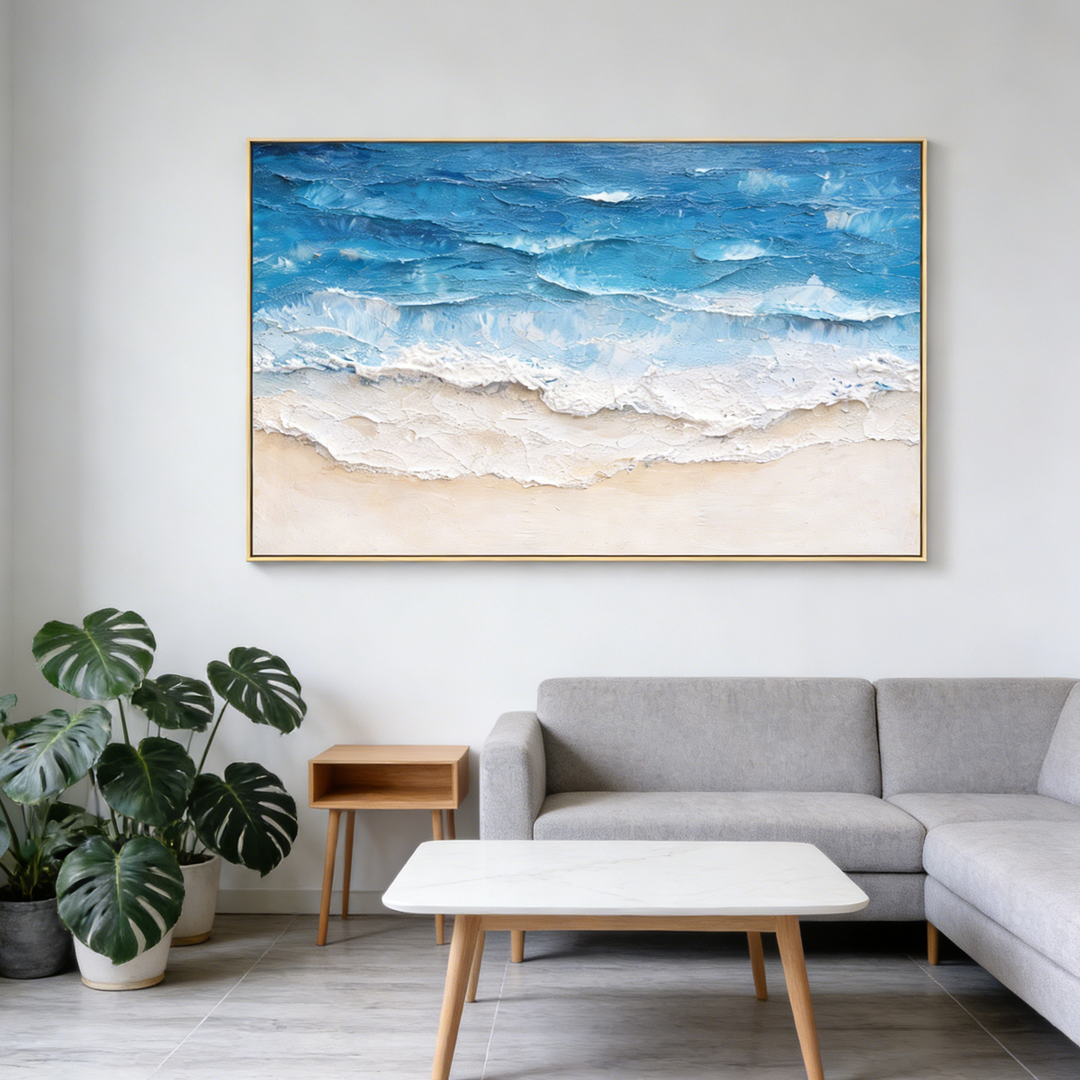 Bright Tide Sandshore Abstract Painting SP#2108