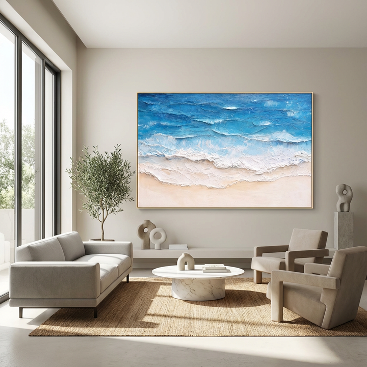 Bright Tide Sandshore Abstract Painting SP#2108