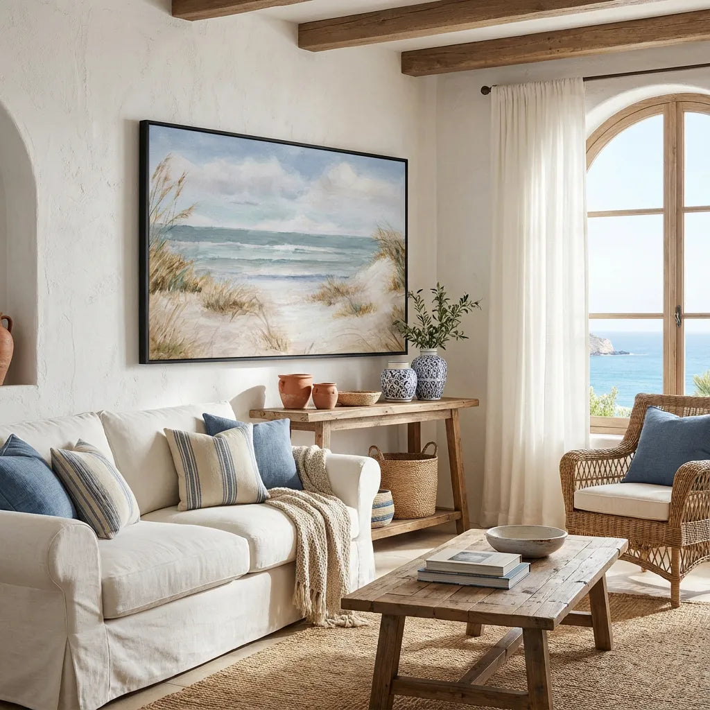 Calm Coastal Seascape Painting MT