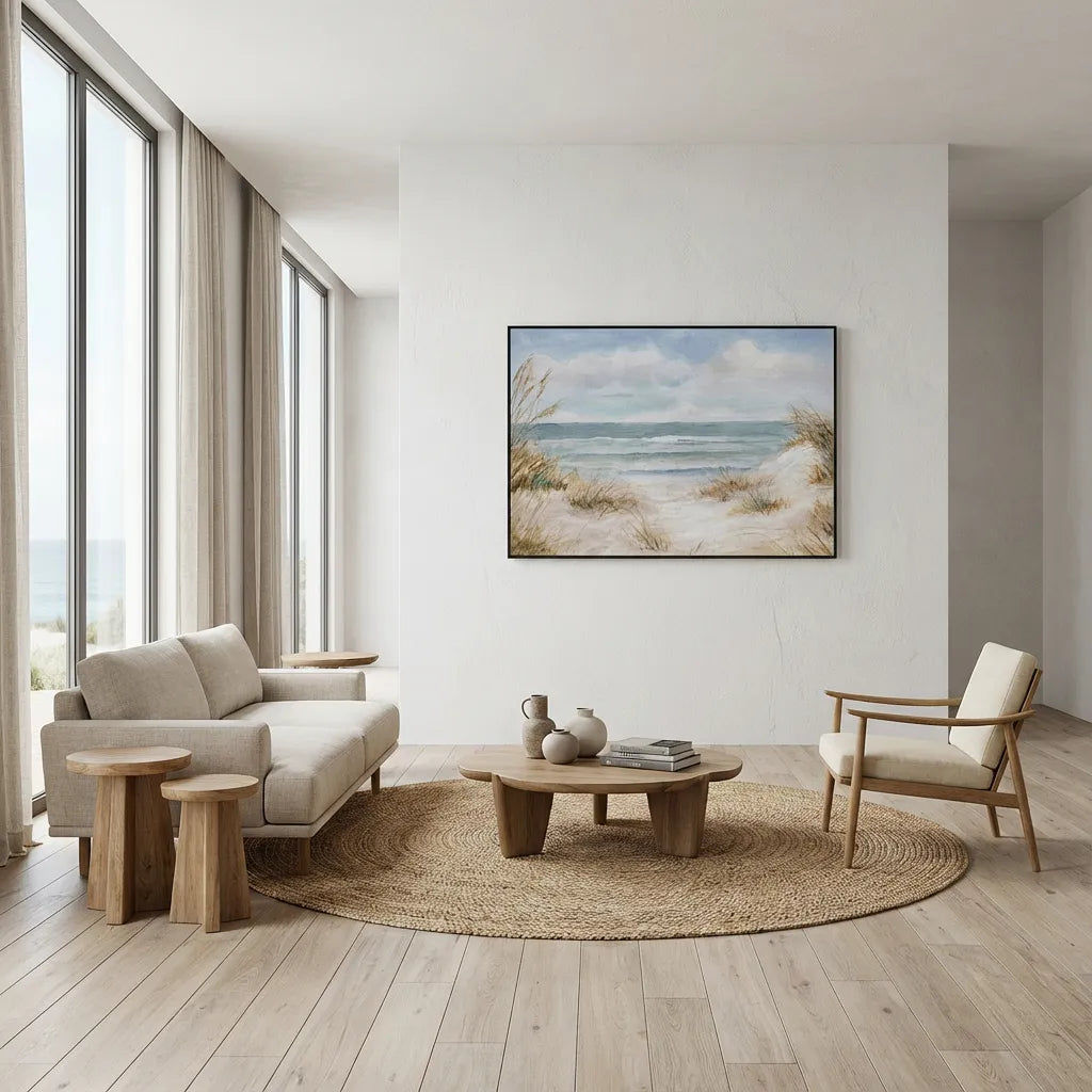 Calm Coastal Seascape Painting MT