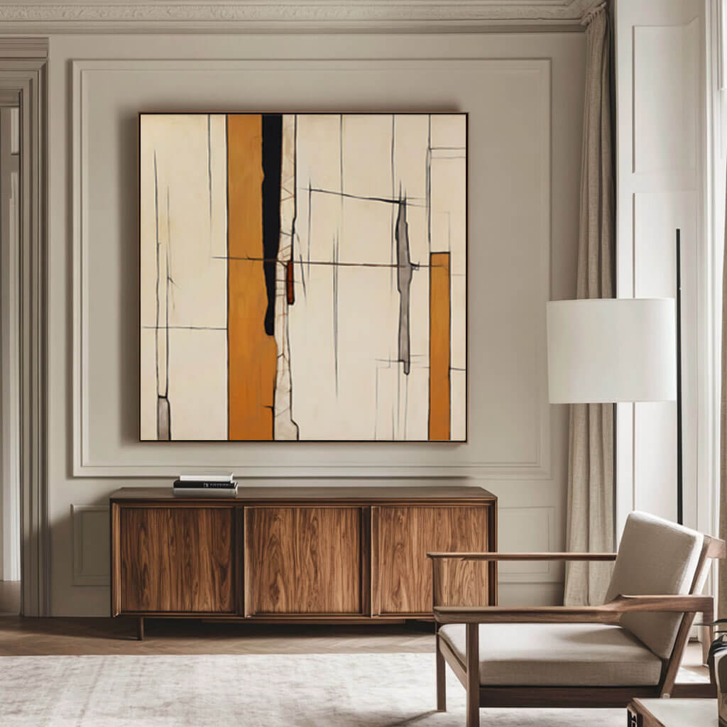 Chasm Lines – Abstract Hand-Painted Oil Painting