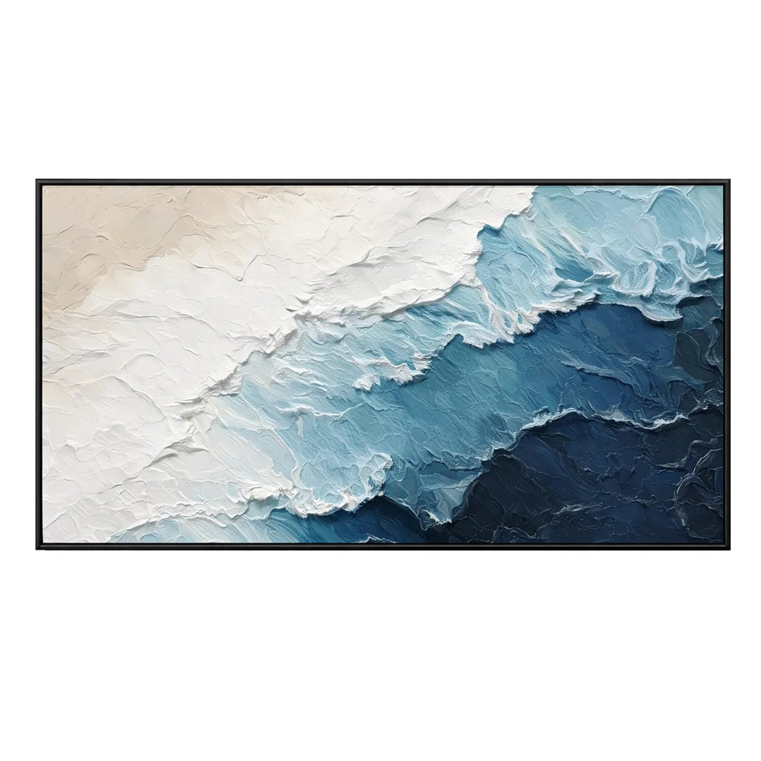 Coastal Drift Blue Abstract Painting AA