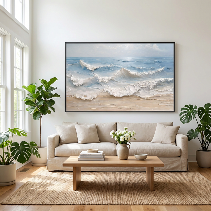 Coastal Textured Seascape Painting TA#2913