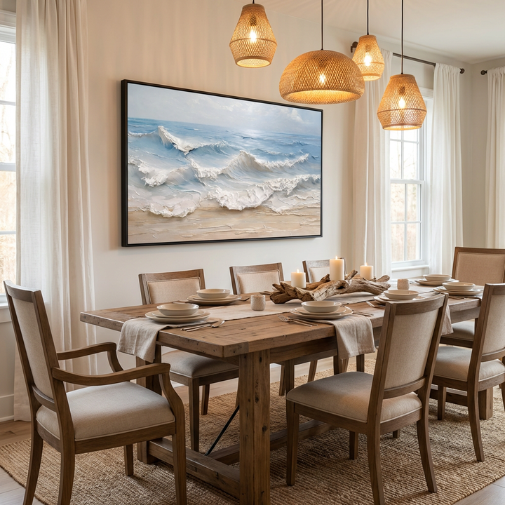 Coastal Textured Seascape Painting TA#2913