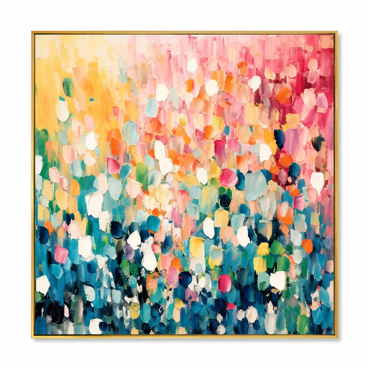 Colorful Abstract Floral Oil Painting Canvas Wall Art AA