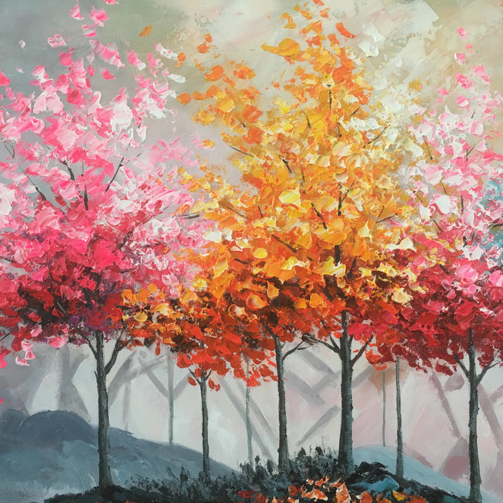 Colorful Abstract Tree Painting MT#2624