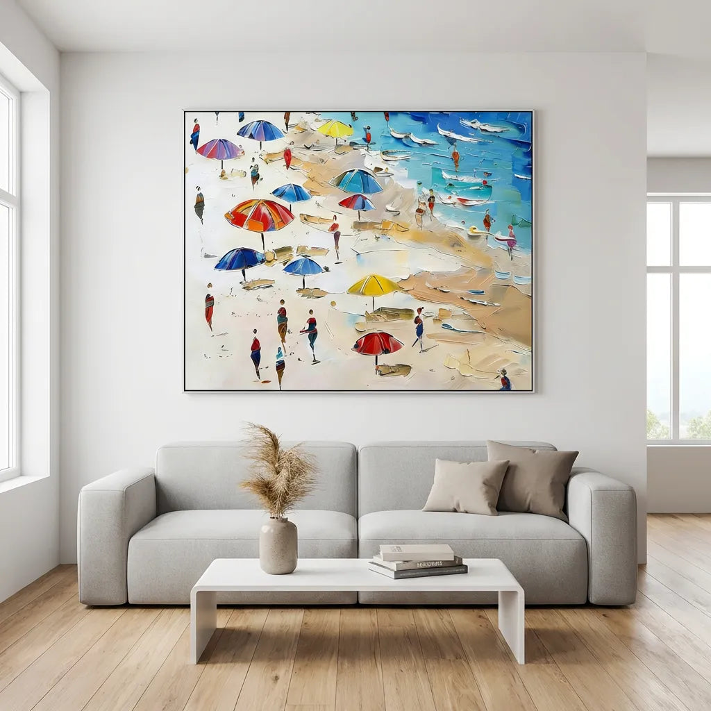 Colorful Beach Impressionist Painting TA