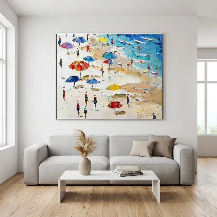 Colorful Beach Impressionist Painting TA