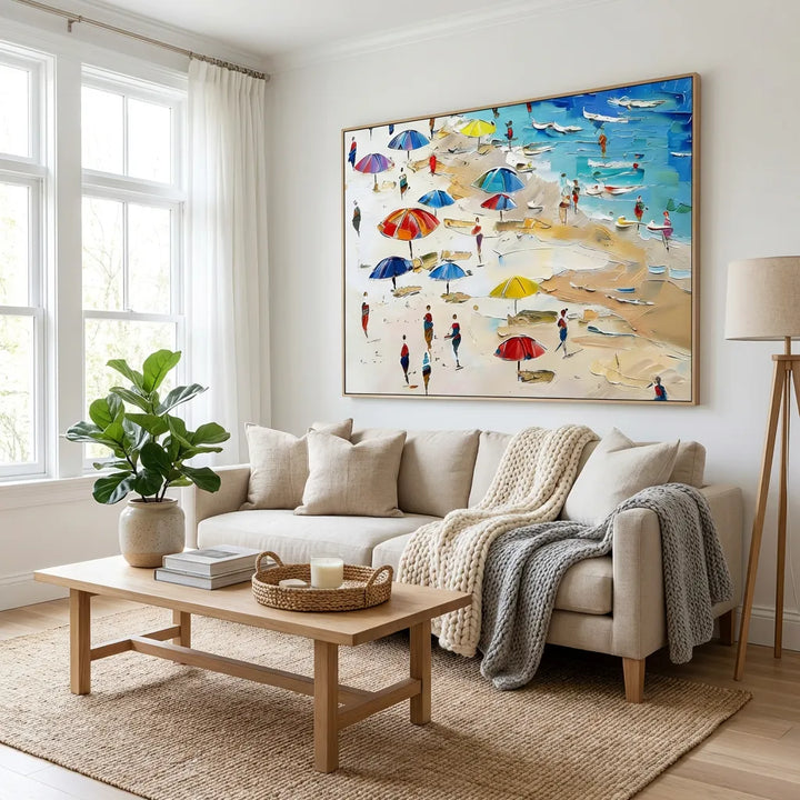 Colorful Beach Impressionist Painting TA