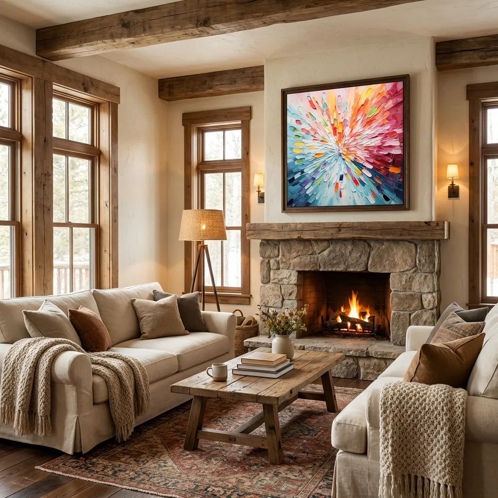 Colorful Impasto Abstract Painting TA