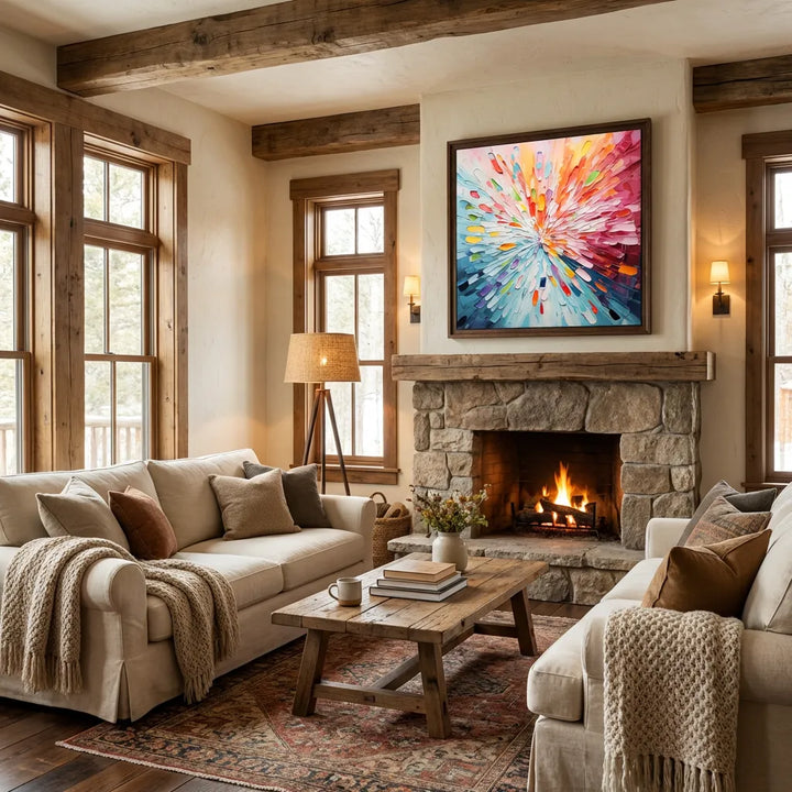 Colorful Impasto Abstract Painting TA