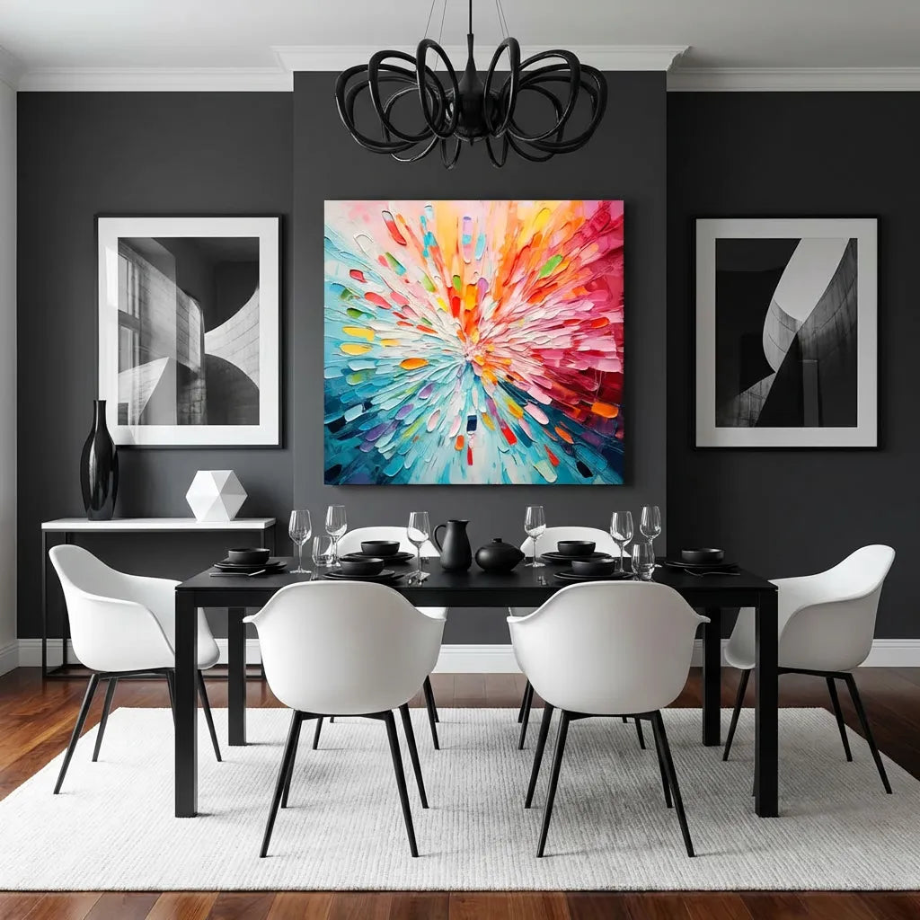 Colorful Impasto Abstract Painting TA