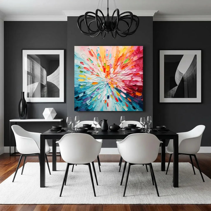 Colorful Impasto Abstract Painting TA