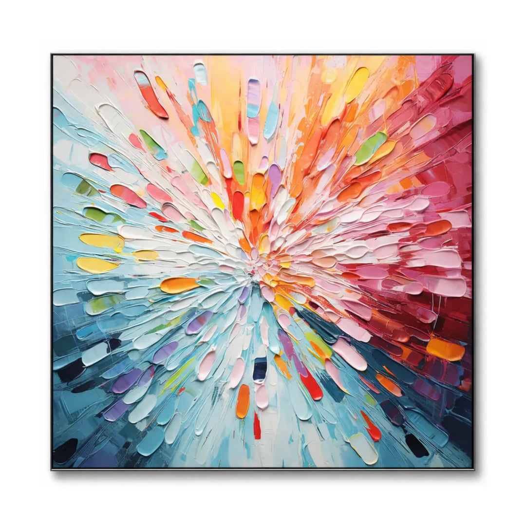 Colorful Impasto Abstract Painting TA