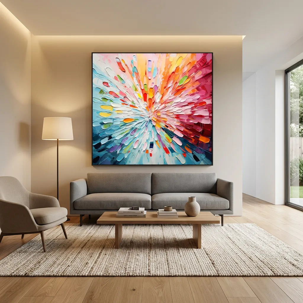Colorful Impasto Abstract Painting TA