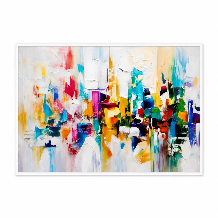 Colorful Abstract Cityscape Hand-Painted | HM