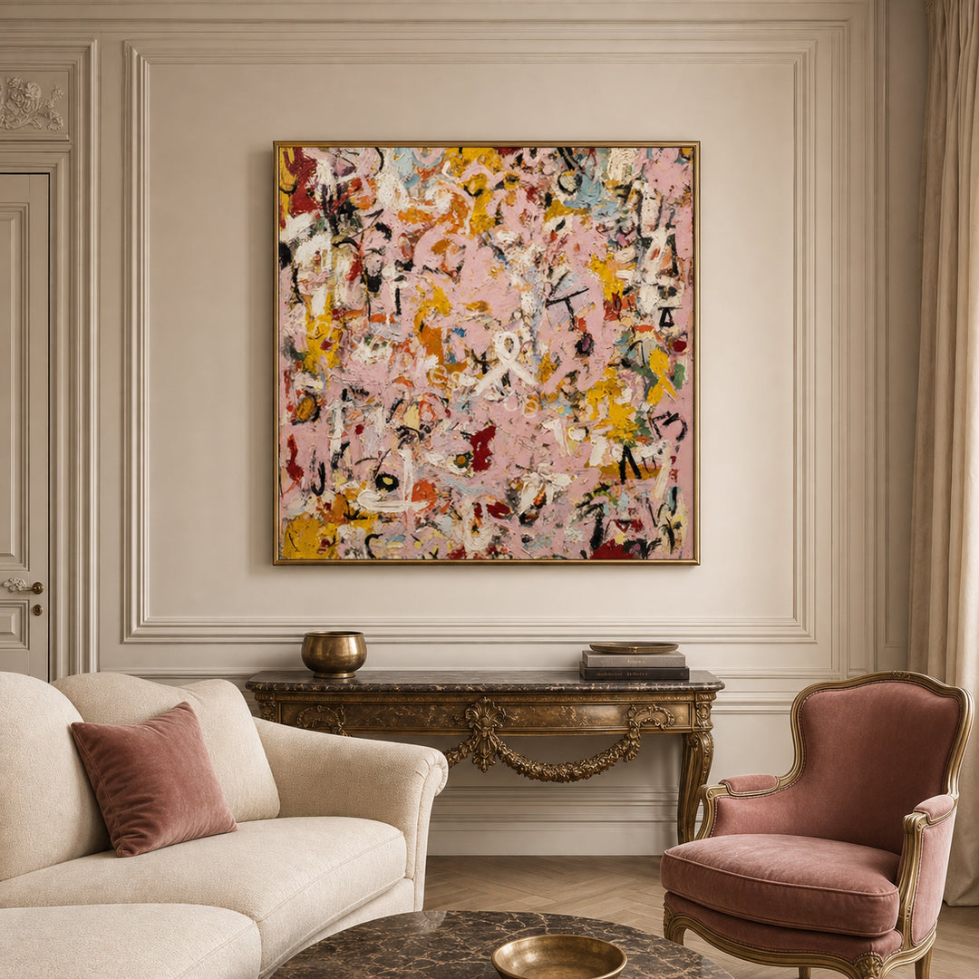 Colorful Abstract Expressionist Hand-Painted | HM