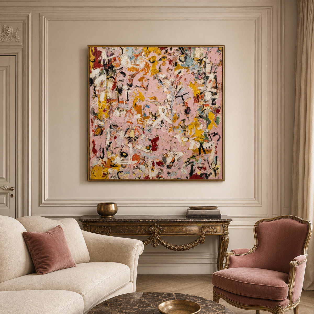 Colorful Abstract Expressionist Hand-Painted | HM#0715