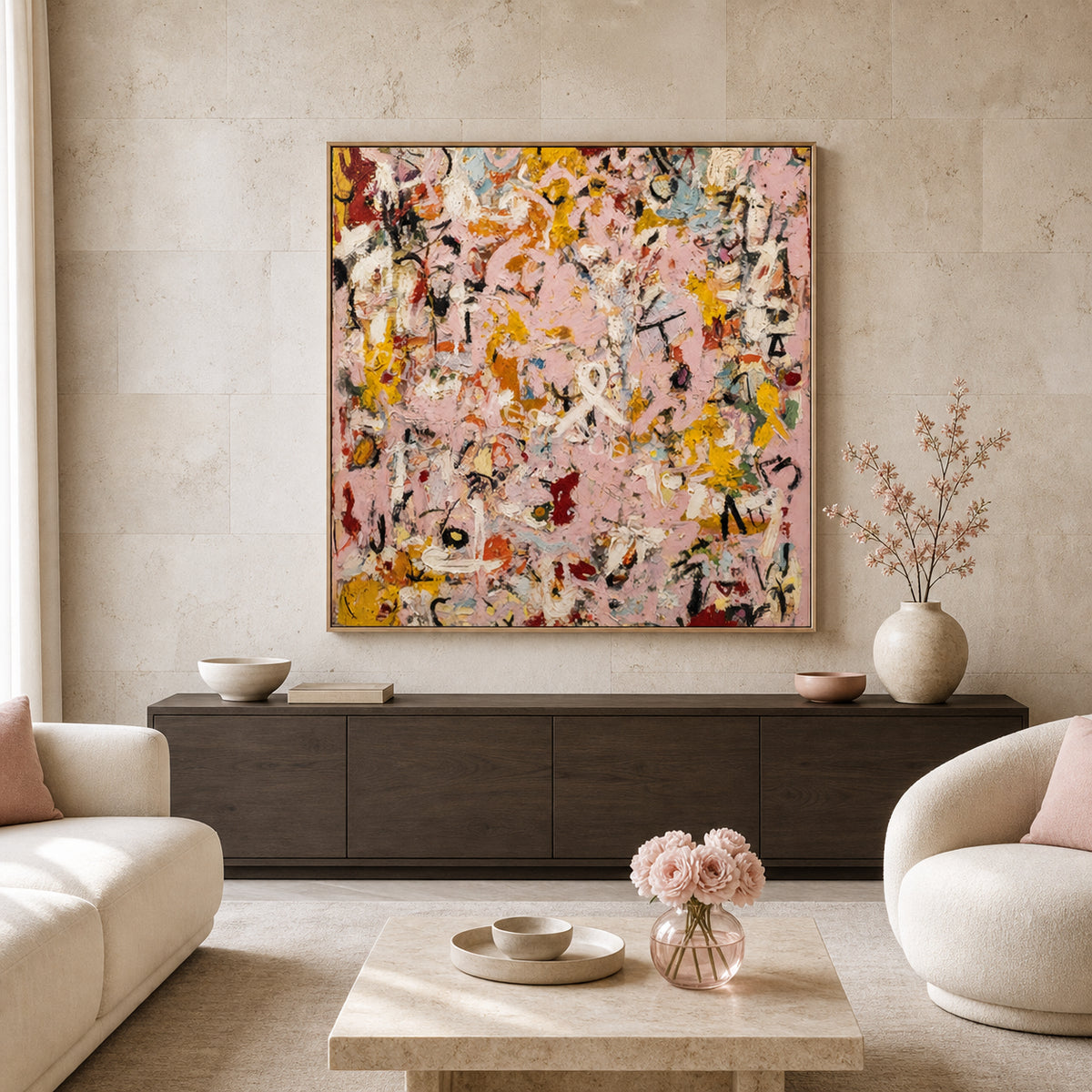 Colorful Abstract Expressionist Hand-Painted | HM#0715
