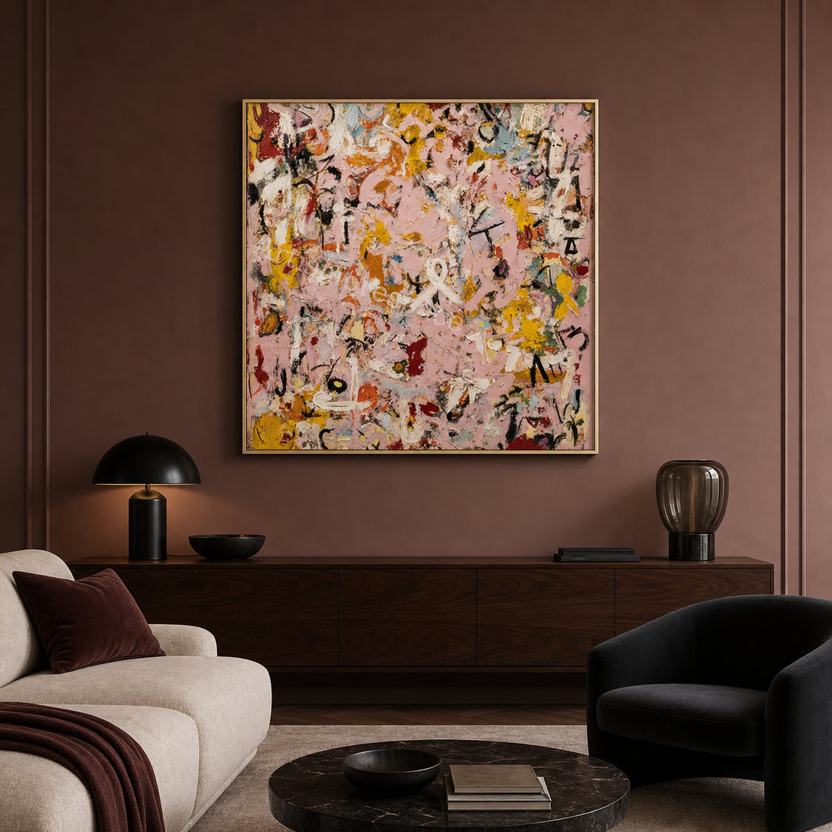 Colorful Abstract Expressionist Hand-Painted | HM#0715