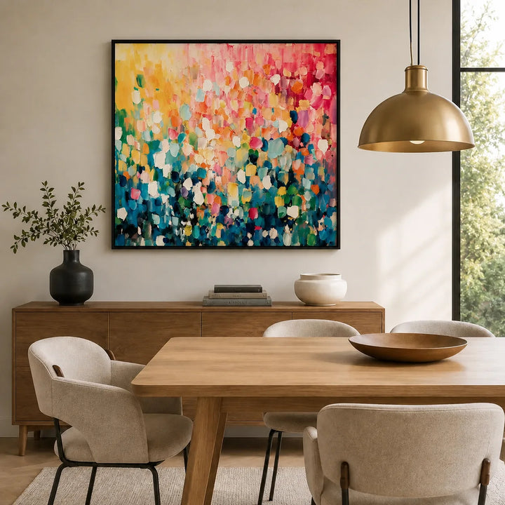 Colorful Abstract Floral Oil Painting Canvas Wall Art AA