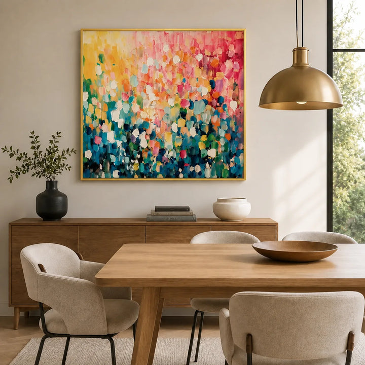 Colorful Abstract Floral Oil Painting Canvas Wall Art AA