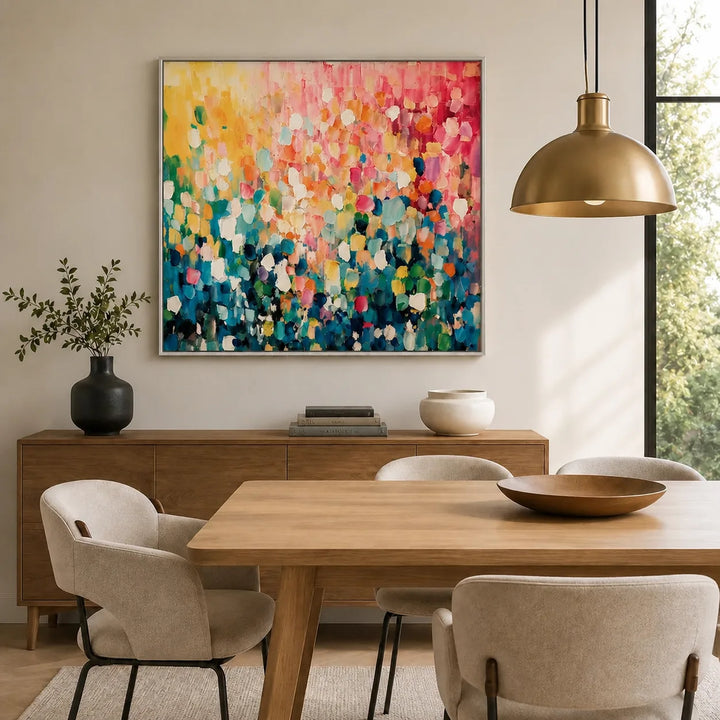 Colorful Abstract Floral Oil Painting Canvas Wall Art AA