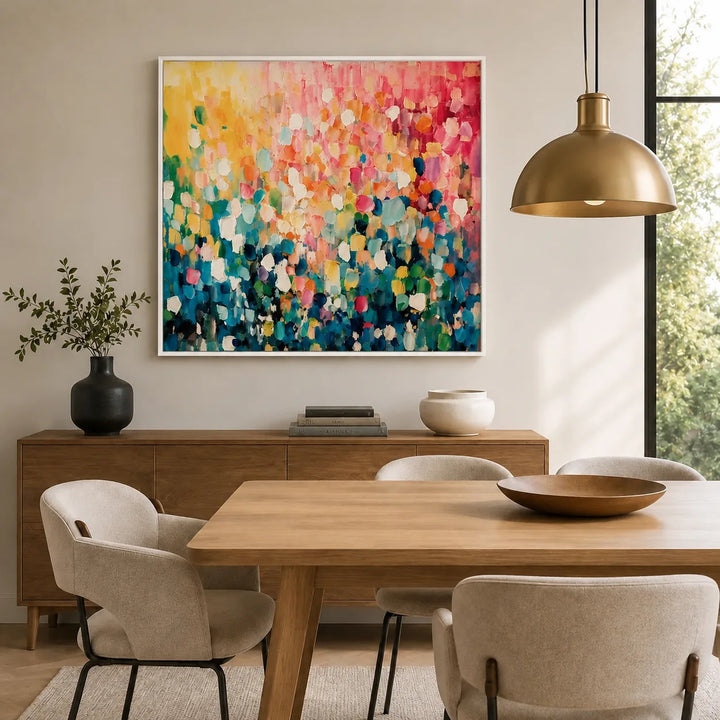 Colorful Abstract Floral Oil Painting Canvas Wall Art AA