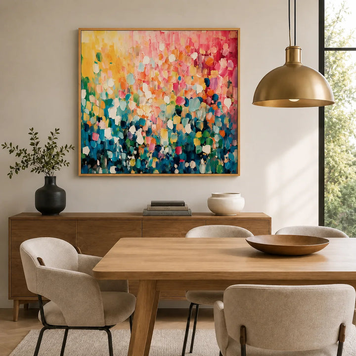 Colorful Abstract Floral Oil Painting Canvas Wall Art AA