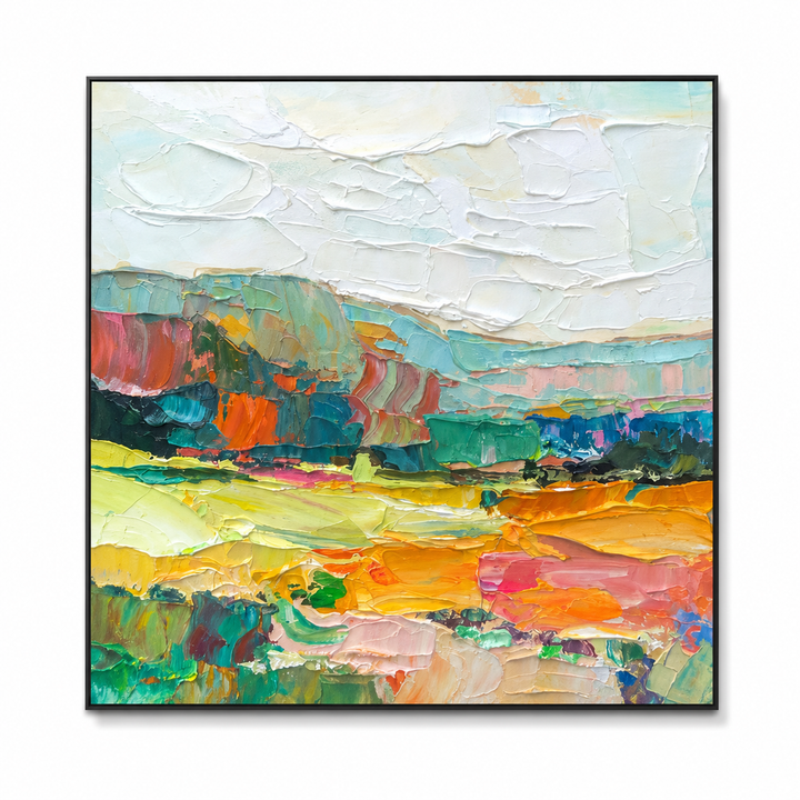 Colorful Abstract Meadow Hand-Painted | HM