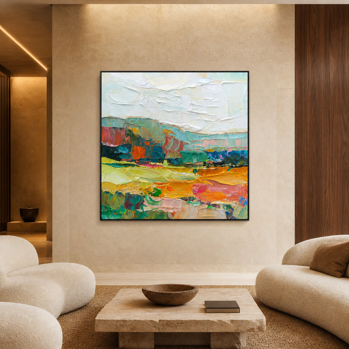 Colorful Abstract Meadow Hand-Painted | HM