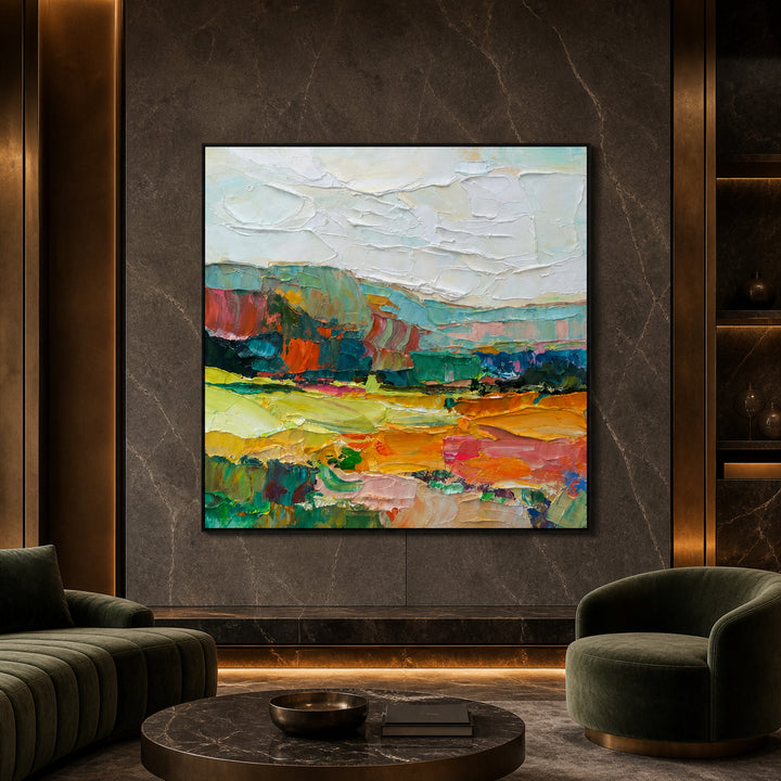 Colorful Abstract Meadow Hand-Painted | HM