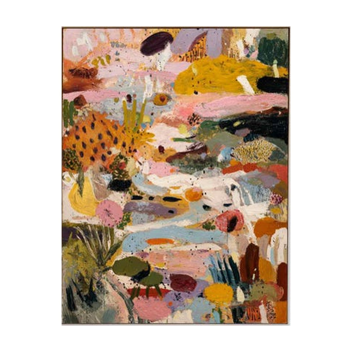 Colorful Abstract Seaside Hand-Painted | HM#0725