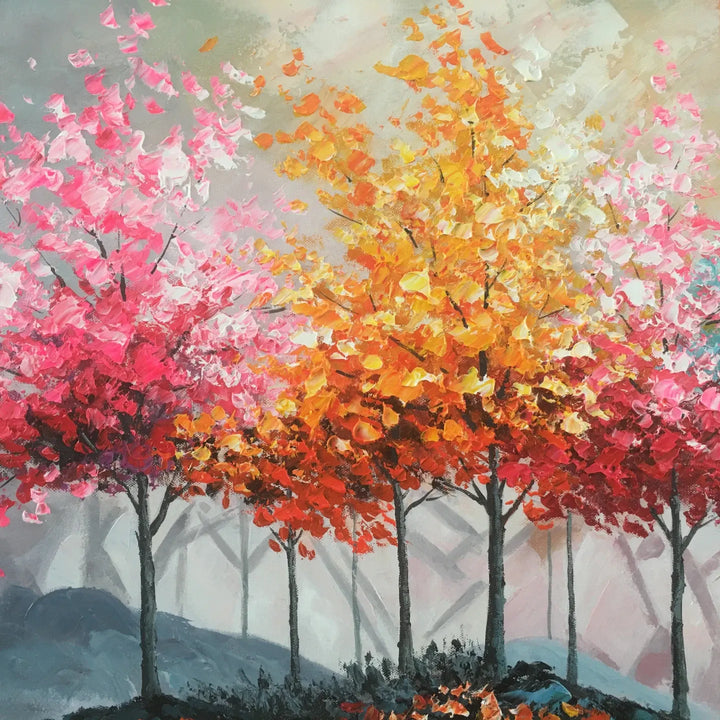 Colorful Abstract Tree Painting MT