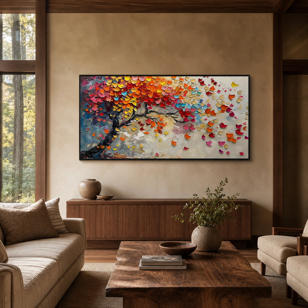 Colorful Autumn Tree Hand-Painted | HM#0731