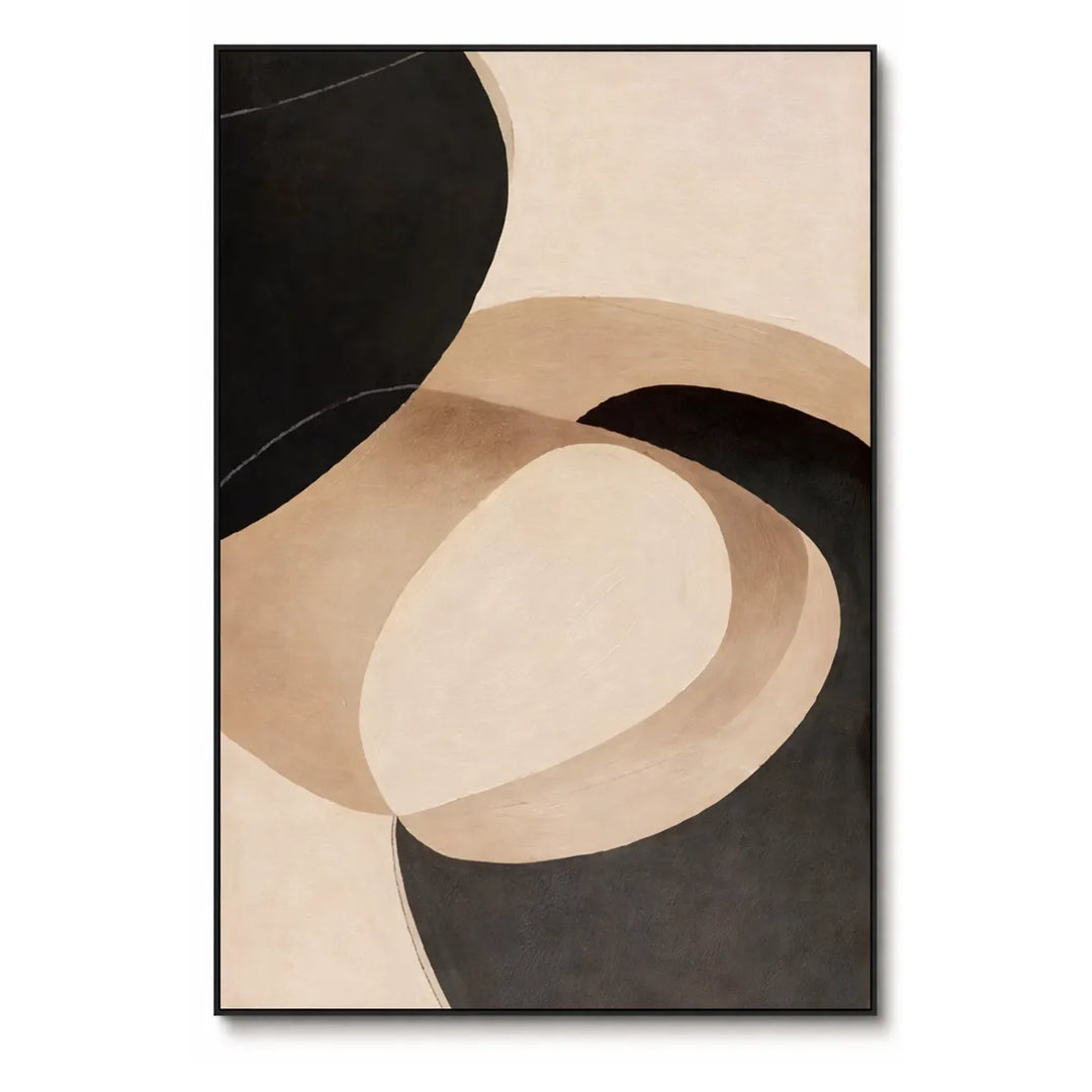 Cream Cocoa Minimal Abstract Painting TA