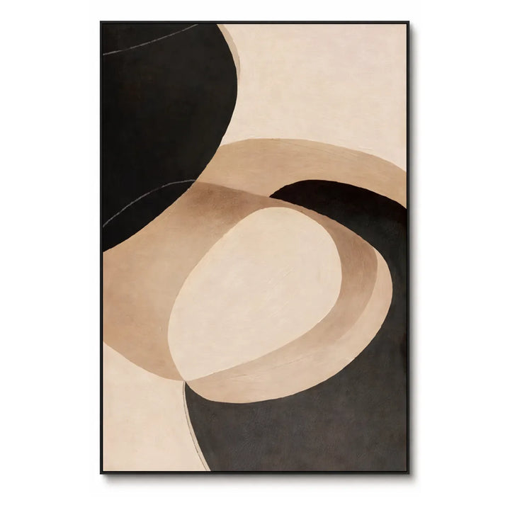 Cream Cocoa Minimal Abstract Painting TA