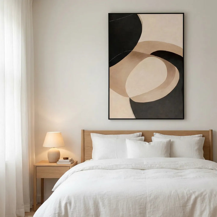 Cream Cocoa Minimal Abstract Painting TA