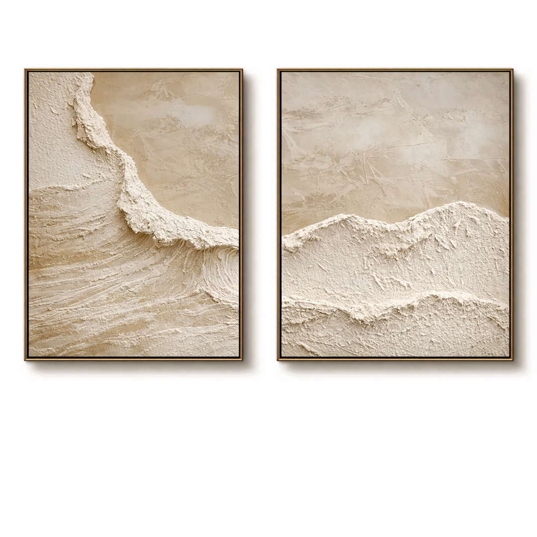 Textured Abstract Oil Painting Set for Living Room TA