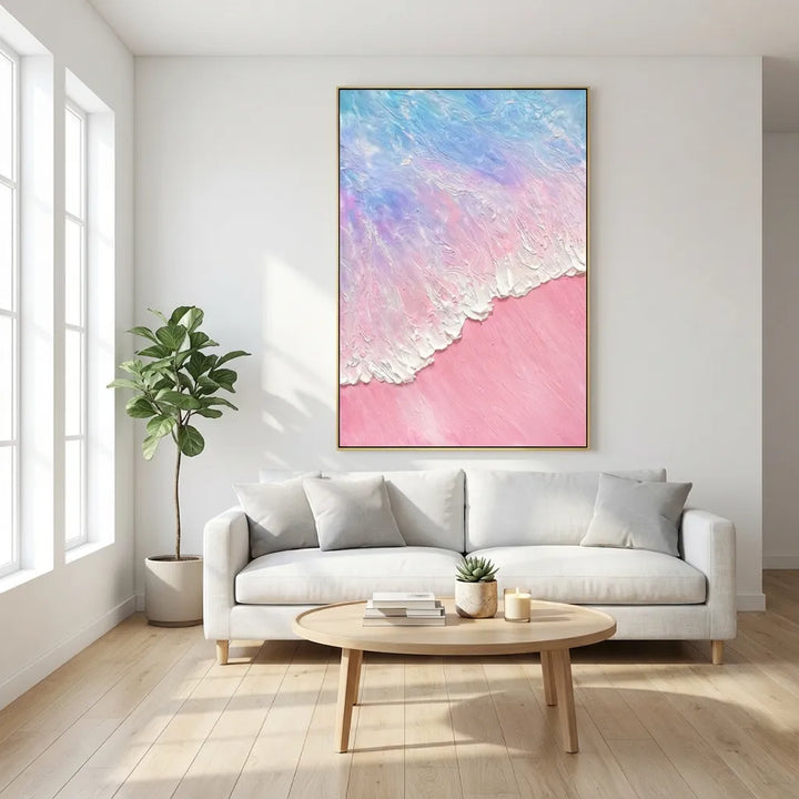 Dawn Blush-Pink Abstract Painting SP