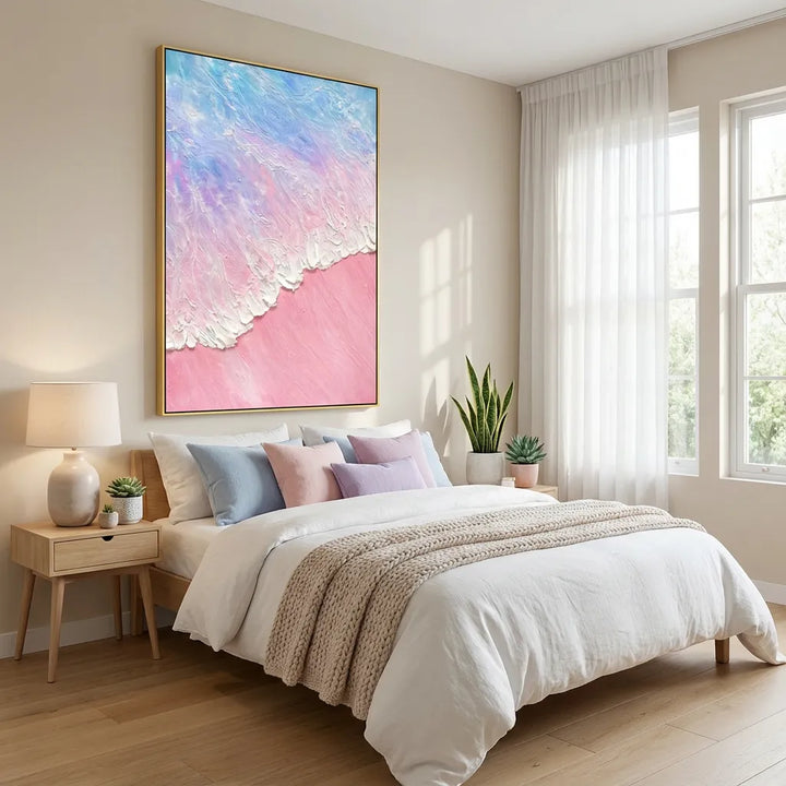 Dawn Blush-Pink Abstract Painting SP