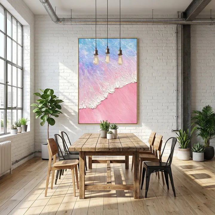 Dawn Blush-Pink Abstract Painting SP
