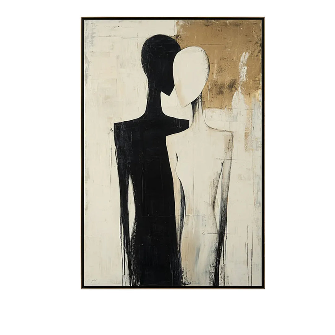 Dual Echo Black-White Figure Painting AA