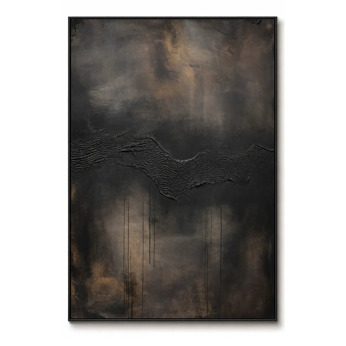 Duskwave Gold-Vein Abstract Painting TA#3001