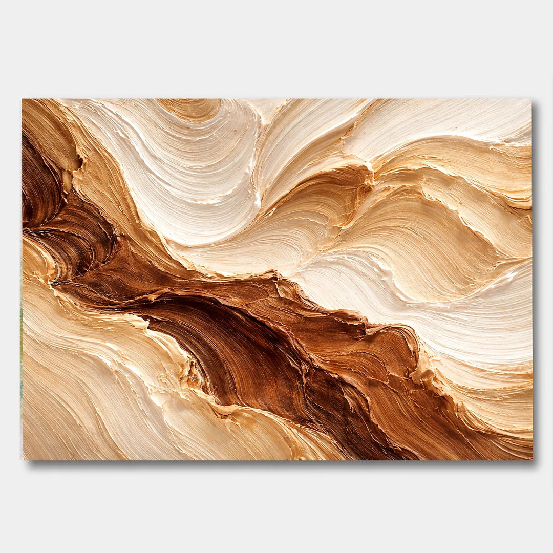 Earth Tone Abstract Heavy Texture Oil Painting HP