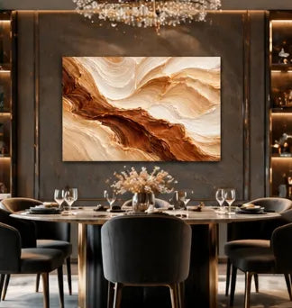 Earth Tone Abstract Heavy Texture Oil Painting HP