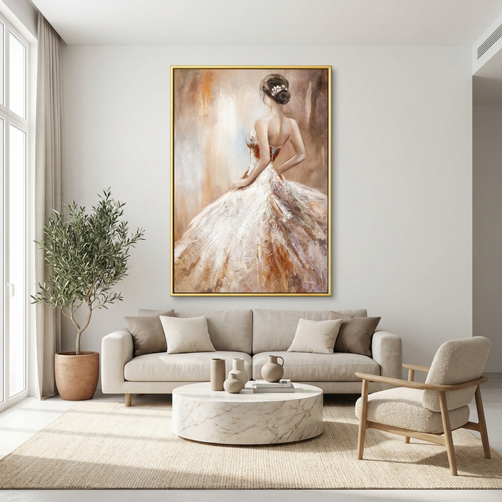 Elegant Back View Dress Painting PP